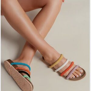 NEW Charlotte Stone Gloria Sandals in Confetti / Multi-Color - Size 7